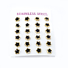 304 Stainless Steel Enamel Stud Earrings EJEW-B009-08G-01-3