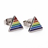 Pride Style 201 Stainless Steel Stud Earrings EJEW-F276-03P-1