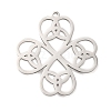 304 Stainless Steel Pendants STAS-S150-09P-1