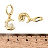 Moon Brass Micro Pave Clear Cubic Zirconia Hoop Earrings EJEW-Z162-01G-5