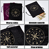 CREATCABIN 2Pcs 2 Colors Constellation Pattern Tarot Card Storage Bag TP-CN0001-11-6