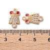 Brass Micro Pave Cubic Zirconia Pendants X1-KK-D420-01G-04-3