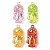 Electroplate Transparent Acrylic Pendants OACR-I014-16-1