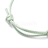 Natural Green Aventurine Heart Braided Cord Bracelet BJEW-JB07685-03-5