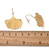 Ion Plating(IP) 304 Stainless Steel Ginkgo Leaf Dangle Earrings for Women EJEW-K243-03G-4