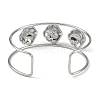 Non-Tarnish 304 Stainless Steel Wide Textured Open Cuff Bangles BJEW-Q348-05P-12-3