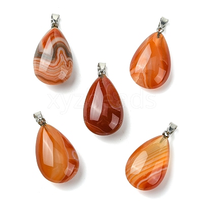 Natural Banded Agate Pendants GG-K002-09A-1