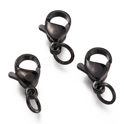 304 Stainless Steel Lobster Claw Clasps Ion Plating(IP) X-STAS-G240-01D-EB-1