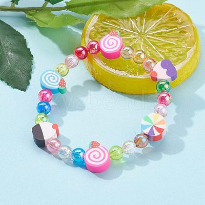 Stretch Kids Bracelets BJEW-JB06326-01-1