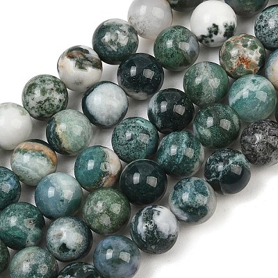 Natural Tree Agate Beads Strands G-I199-03-10mm-1