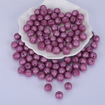 Round Silicone Focal Beads SI-JX0046A-67-1