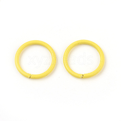 Spray Painted Iron Open Jump Rings IFIN-F149-B05-1