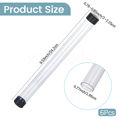 Transparent PVC Plastic Bead Storage Tubes AJEW-CY0002-92B-1