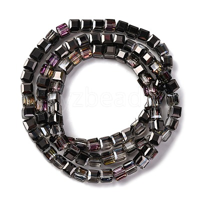 Electroplate Glass Beads Strands EGLA-H108-01A-HP04-1