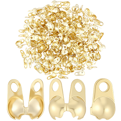 150Pcs Brass Bead Tips KK-BBC0027-85A-1