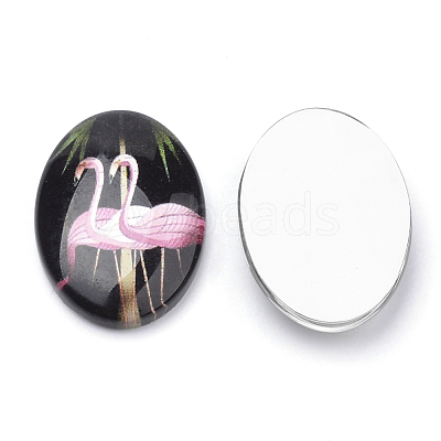Flatback Glass Cabochons X-GGLA-S034-25x18-025-1