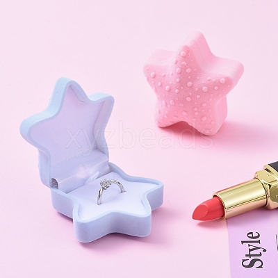 Starfish Shape Velvet Jewelry Boxes VBOX-L002-D01-1