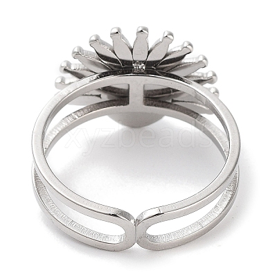Ion Plating(IP) 304 Stainless Steel Ring RJEW-B059-01P-02-1
