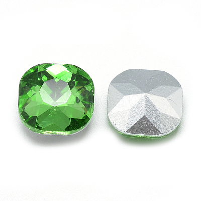 Pointed Back Glass Rhinestone Cabochons RGLA-T032-10x10mm-19-1