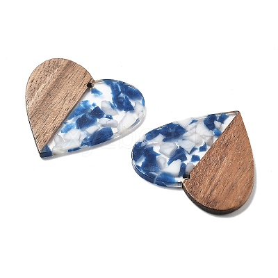 Resin and Walnut Pendants FIND-R051-09C-1