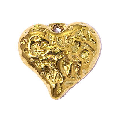 Textured 304 Stainless Steel Pendants STAS-OY015-66G-1