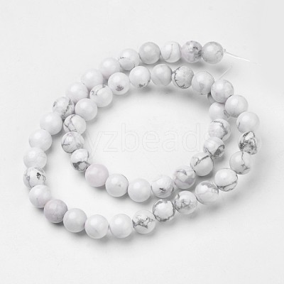 Natural Howlite Beads Strands G-D809-10-8mm-1