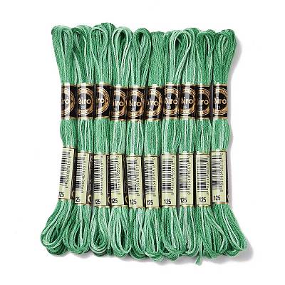 10 Skeins 6-Ply Polyester Embroidery Floss OCOR-K006-A25-1