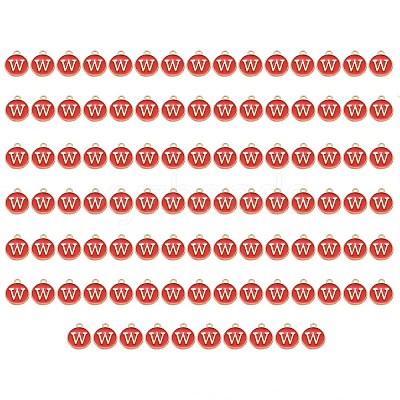 Golden Plated Enamel Alloy Charms ENAM-SZ0001-26C-W-1