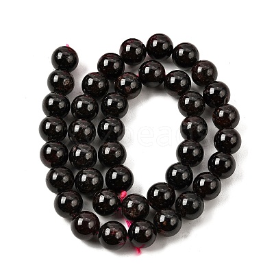 Natural Garnet Gemstone Bead Strands X-G-R263-10mm-1