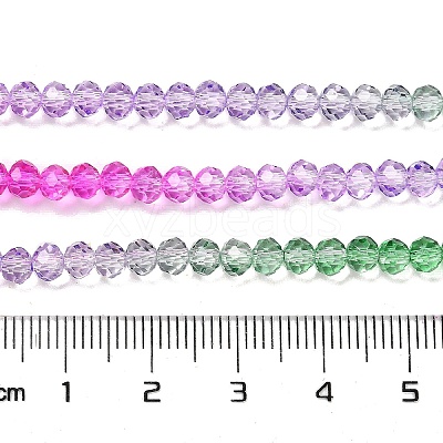 Transparent Painted Glass Beads Strands X1-DGLA-A034-T3mm-A06-1