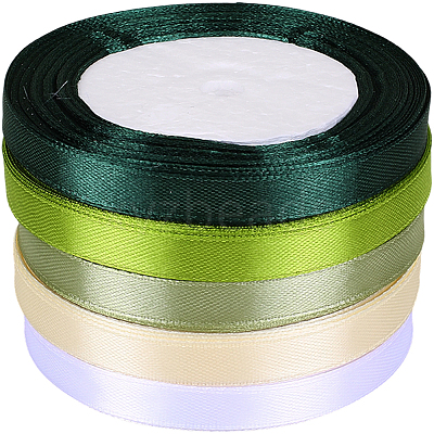 5 Rolls 5 Colors Polyester Ribbon OCOR-CP0001-26B-1