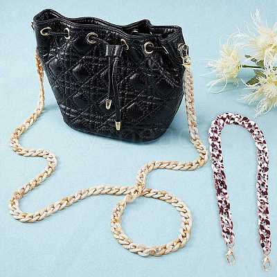 2 Pcs Acrylic Bag Strap Chains AJEW-WR0001-08-1