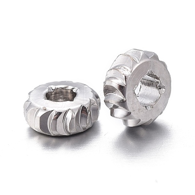 Brass Spacer Beads KK-K249-03A-P-1