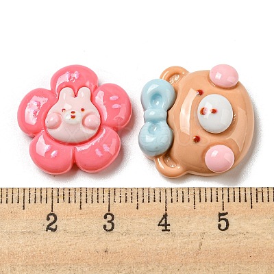 Opaque Resin Decoden Cabochons RESI-F052-B10-1