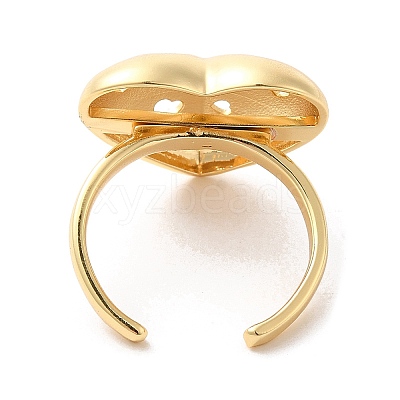 Brass Open Cuff Rings RJEW-P098-23G-1