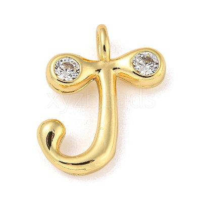 Rack Plating Brass Micro Pave Cubic Zirconia Pendants KK-A200-24G-J-1