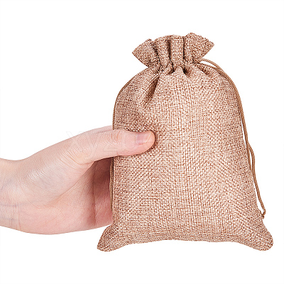 Burlap Packing Pouches Drawstring Bags ABAG-BC0001-08-18x13-1