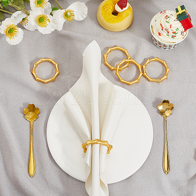 6Pcs Alloy Napkin Rings AJEW-CP0009-05G-1