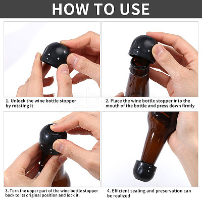 6Pcs 2 Styles Plastic Bottle Stoppers AJEW-GO0001-63-1