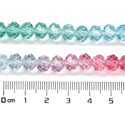 Transparent Painted Glass Beads Strands X1-DGLA-A034-T8mm-A11-1