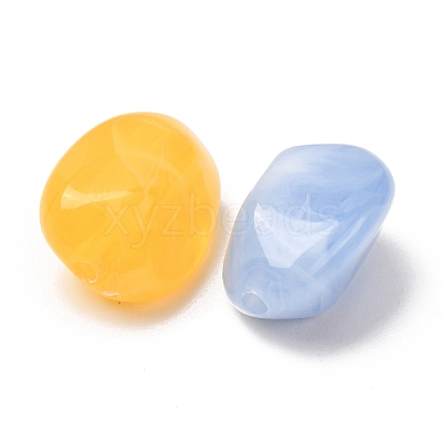 Two-Tone Imitation Gemstone Acrylic Beads AC-CBA7B05-09-1