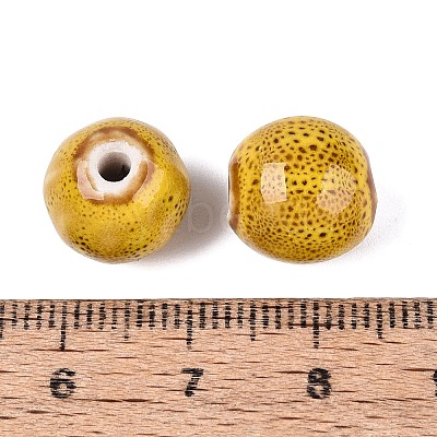 Vintage Porcelain Corrugated Beads PORC-N013-11Q-1