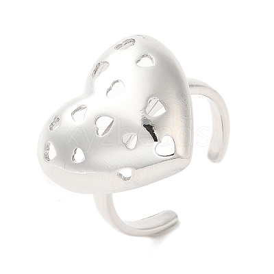 Brass Open Cuff Rings RJEW-P098-23P-1