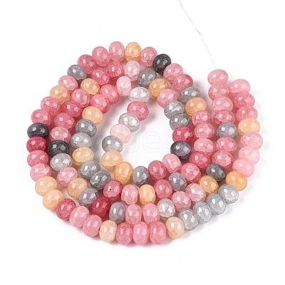 Baking Paint Crackle Glass Beads Strands DGLA-N020-01A-03-1