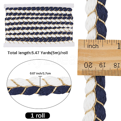 Polyester & Cotton Ribbon OCOR-WH20001-63A-1