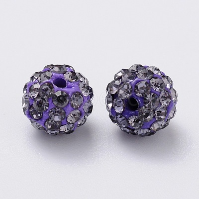 Polymer Clay Rhinestone Beads RB-H258-HD10mm-539-1