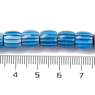 Handmade Lampwork Chevron Beads Strands X-LAMP-K041-01B-07-1