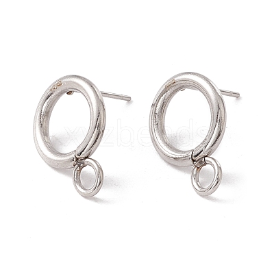 Non-Tarnish 304 Stainless Steel Stud Earring Findings STAS-P308-02A-P-1