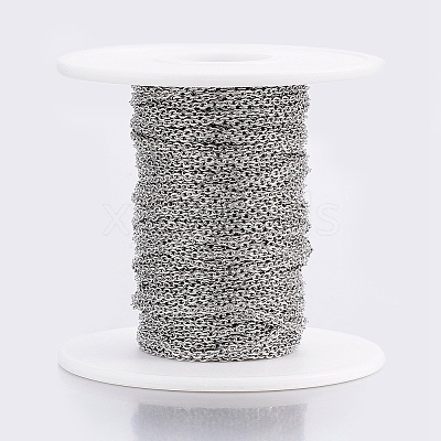 Tarnish Resistant 304 Stainless Steel Cable Chains CHS-H017-01P-20M-1