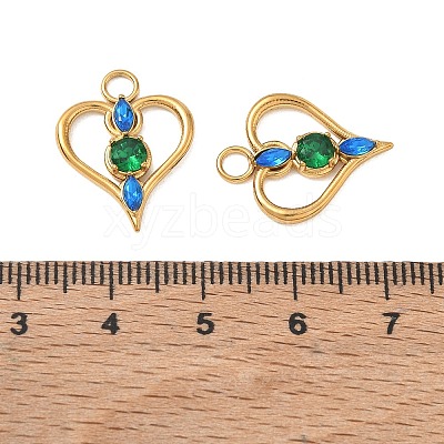 304 Stainless Steel Rhinestone Pendants RB-CBAC830-01G-1